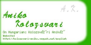 aniko kolozsvari business card